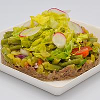 Salade d'effiloché de boeuf et légumineuses